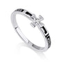 Pater Noster cross ring in 925 sterling silver by Marina Jewelry