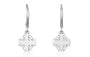 Jerusalem Cross drop earrings on lever-back hooks in sterling silver by Marina Jewelry