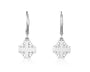 Jerusalem Cross drop earrings on lever-back hooks in sterling silver by Marina Jewelry