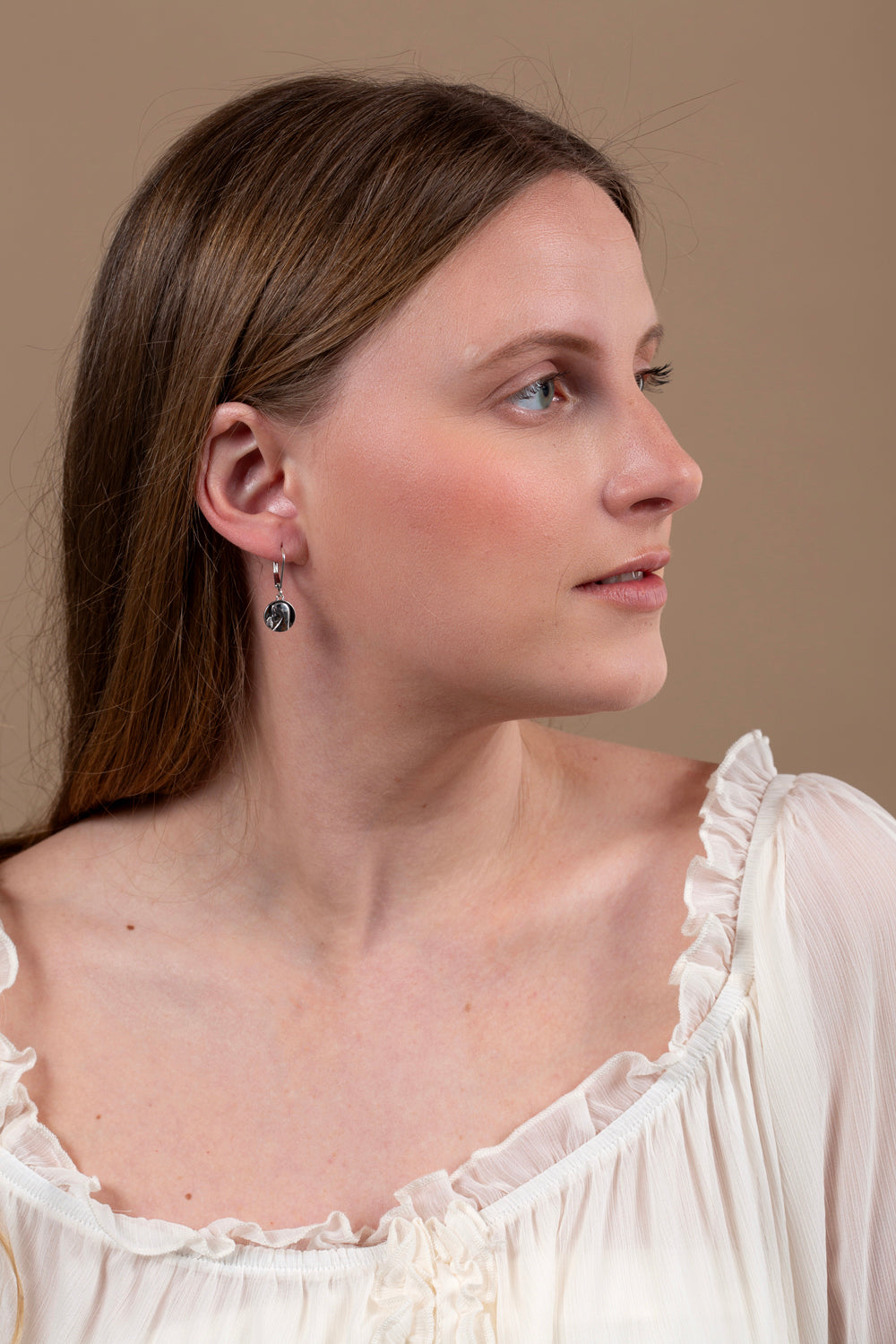 dove medallion drop earrings — sterling silver, holy land sterling silver — marina jewelry holy land-2