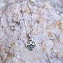 3D Layered Jerusalem Cross Pendant Necklace in 925 Sterling Silver – flat lay