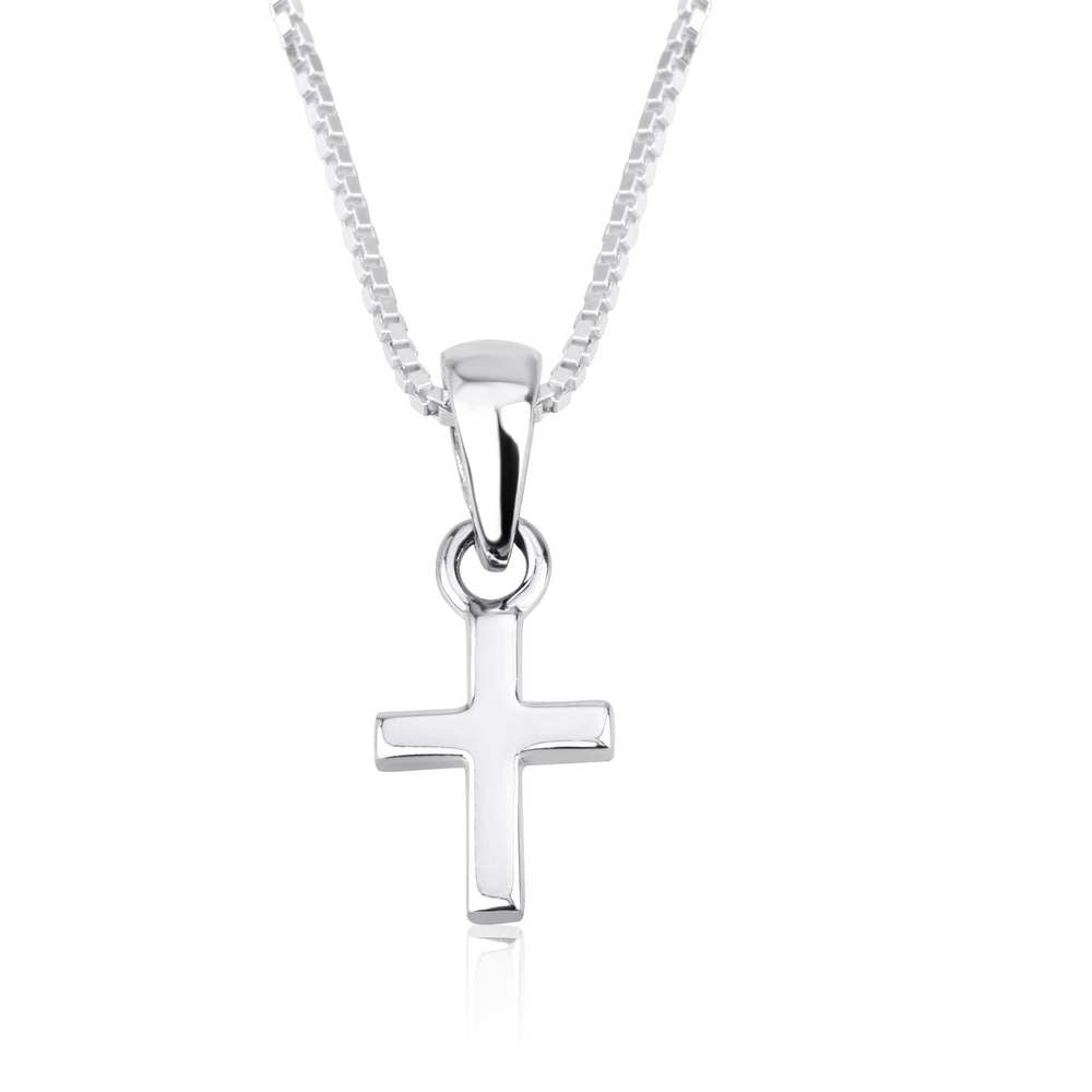 Budded trefoil cross pendant in 925 sterling silver by Marina Jewelry