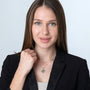 Leaf-Textured Two-Tone Jerusalem Cross Pendant Necklace in 925 Sterling Silver – shown worn