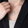 Leaf-Textured Twisted Gold Jerusalem Cross Pendant Necklace in 925 Sterling Silver – shown worn, close-up