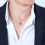 Star of Bethlehem Pendant Necklace in 925 Sterling Silver with Amethyst – shown worn, close-up