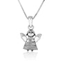 Angel Pendant Necklace in 925 Sterling Silver