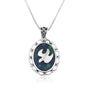 Eilat stone dove pendant necklace in 925 sterling silver by Marina Jewelry