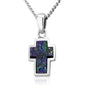 Eilat stone cross pendant in 925 sterling silver by Marina Jewelry