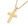 Milgrain cross pendant necklace in gold-plated 925 sterling silver by Marina Jewelry