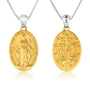 Miraculous Medal pendant necklace in gold-plated 925 sterling silver by Marina Jewelry