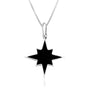 Star of Bethlehem onyx pendant necklace in 925 sterling silver by Marina Jewelry