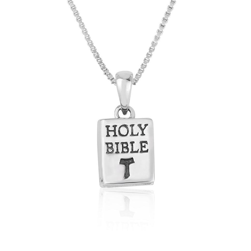 Holy Bible pendant necklace in 925 sterling silver by Marina Jewelry
