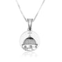 Holy Sepulchre & Tau Cross Double-Sided Pendant Necklace in 925 Sterling Silver