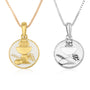First Communion JHS chalice pendant necklace in gold-plated 925 sterling silver by Marina Jewelry