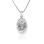 Holy Spirit & Holy Family Double-Sided Pendant Necklace in 925 Sterling Silver
