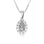 Miraculous Medal Pendant Necklace, English Inscription, 925 Sterling Silver – back view