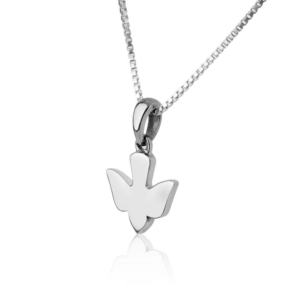 Dove Pendant Necklace in 925 Sterling Silver – side view