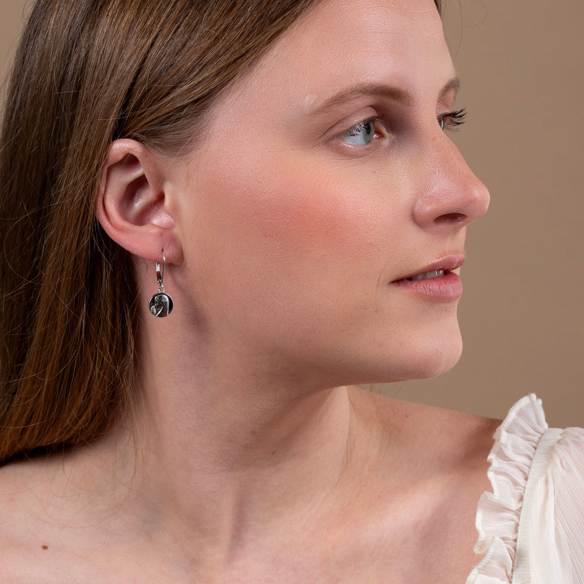 dove medallion drop earrings — sterling silver, holy land sterling silver — marina jewelry holy land-1