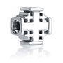 Sterling silver bead charm shaped as a Jerusalem Cross by Marina Jewelry