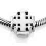 Jerusalem Cross Shaped Bead Charm in 925 Sterling Silver, view 4 by Marina Jewelry
