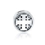 Jerusalem Cross Round Bead Charm in 925 Sterling Silver, view 2 by Marina Jewelry