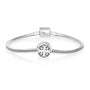 Jerusalem Cross Round Bead Charm in 925 Sterling Silver, view 3 by Marina Jewelry