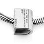 Holy Bible Bead Charm with Cross in 925 Sterling Silver – back view