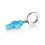 Blue Opal Cross Hanging Charm in 925 Sterling Silver, view 6 by Marina Jewelry