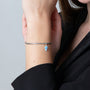 Blue Opal Cross Hanging Charm in 925 Sterling Silver, view 8 by Marina Jewelry