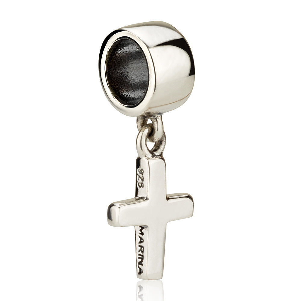 Cross Charm in 925 Sterling Silver