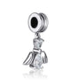 Angel charm with cubic zirconia in 925 sterling silver by Marina Jewelry