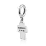 The Lord Bless You and Keep You Cross Charm in 925 Sterling Silver, view 2 by Marina Jewelry