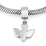 Dove Hanging Charm in 925 Sterling Silver, view 5 by Marina Jewelry