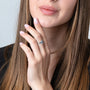 Jerusalem Cross Ring in 925 Sterling Silver with Blue Enamel, Slim Band, view 6 by Marina Jewelry