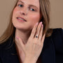 Black enamel sideways cross ring in 925 sterling silver by Marina Jewelry