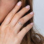 Textured dove ring in 925 sterling silver by Marina Jewelry