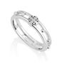 Jerusalem Cross rosary ring with ten beads on a double sterling silver band by Marina Jewelry