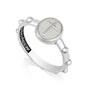 Mother of pearl cross rosary band ring in 925 sterling silver by Marina Jewelry