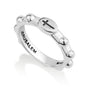 Jerusalem disc cross rosary band ring in 925 sterling silver by Marina Jewelry