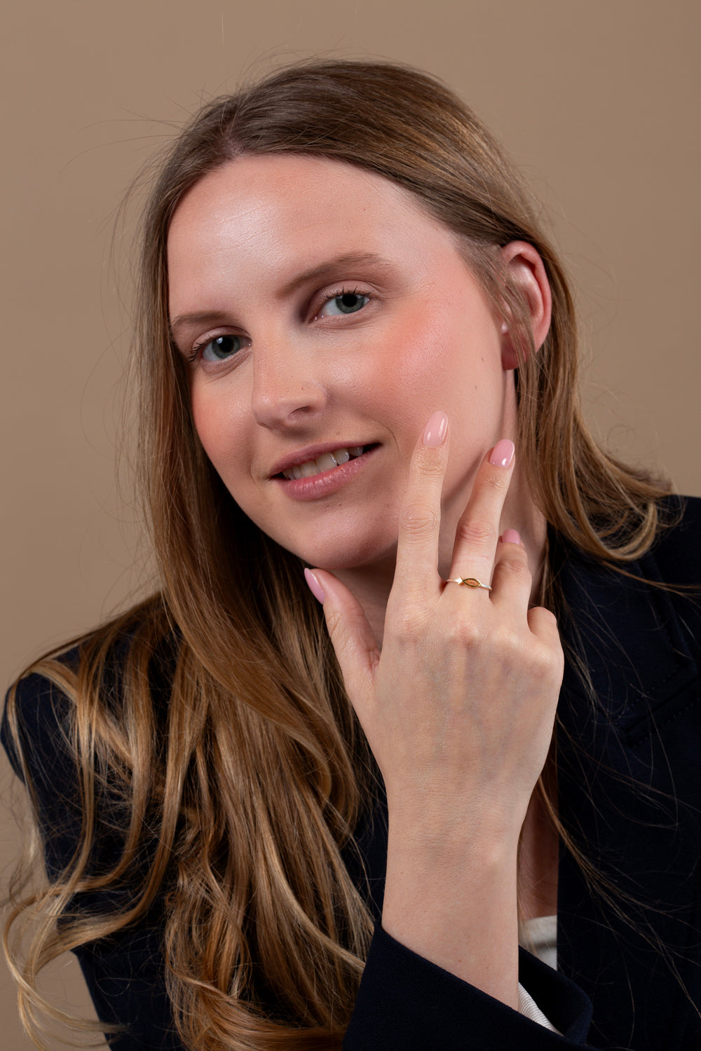 Gold-plated Ichthus fish ring in 925 sterling silver by Marina Jewelry