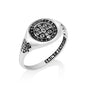 Saint Benedict oval signet ring in 925 sterling silver by Marina Jewelry