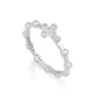 Circle cross ring in 925 sterling silver by Marina Jewelry