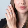 Hanging cross ring in 925 sterling silver by Marina Jewelry