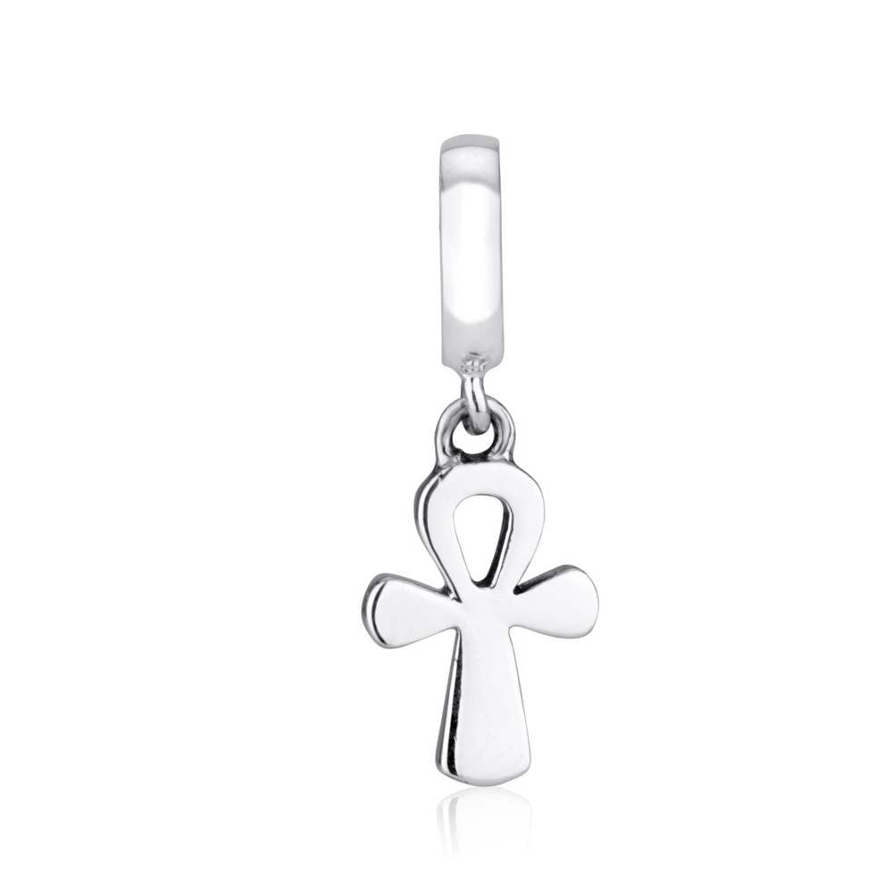 Ankh cross (crux ansata) hanging charm in 925 sterling silver by Marina Jewelry
