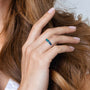 Tapered Eilat Stone Band Ring in 925 Sterling Silver – shown worn