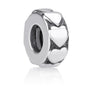 Oxidized Hearts Stopper Charm in 925 Sterling Silver by Marina Jewelry