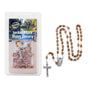Olive wood rosary with Jordan River Water medallion and crucifix by Marina Jewelry