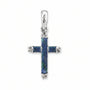 Eilat stone bar cross pendant necklace in 925 sterling silver with marcasite accents by Marina Jewelry