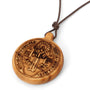 Saint Benedict Medal Pendant Necklace in Olive Wood by Marina Jewelry