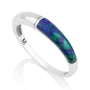 Tapered Eilat Stone Band Ring in 925 Sterling Silver by Marina Jewelry
